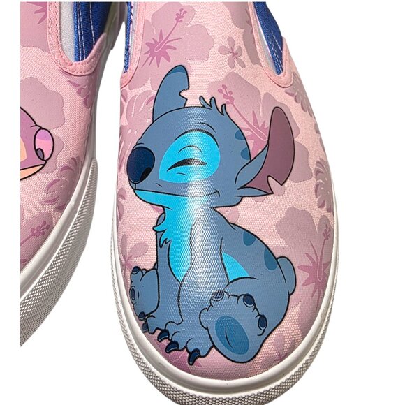 Disney Lilo and Stitch Angel Canvas Low Top Slip On Sneakers Womens Size 11 Pink - Picture 9 of 10
